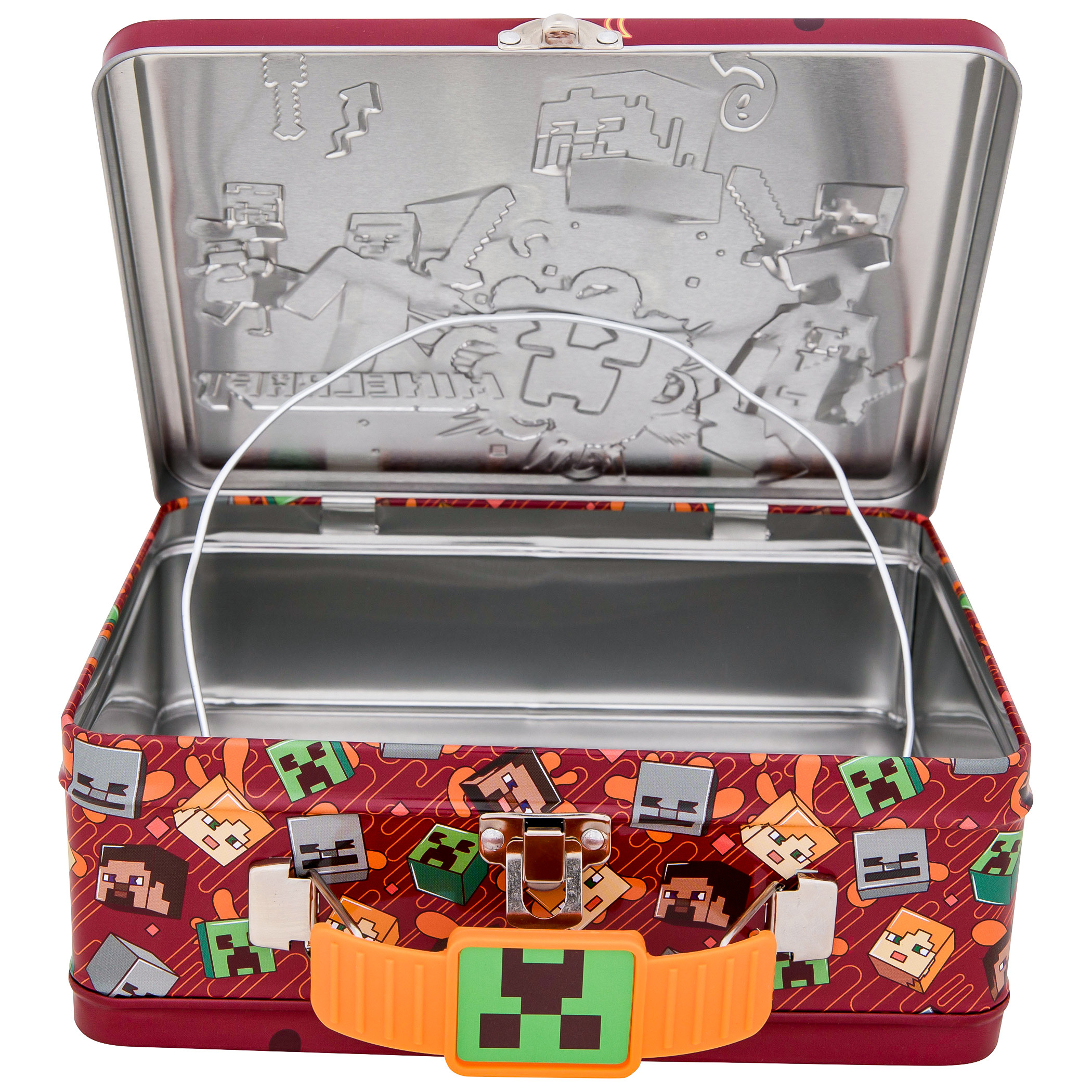 Minecraft Mobs on Fire Tin Lunchbox